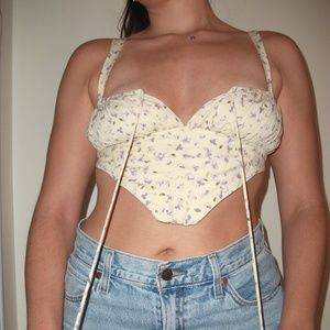 Floral Corset Crop Top